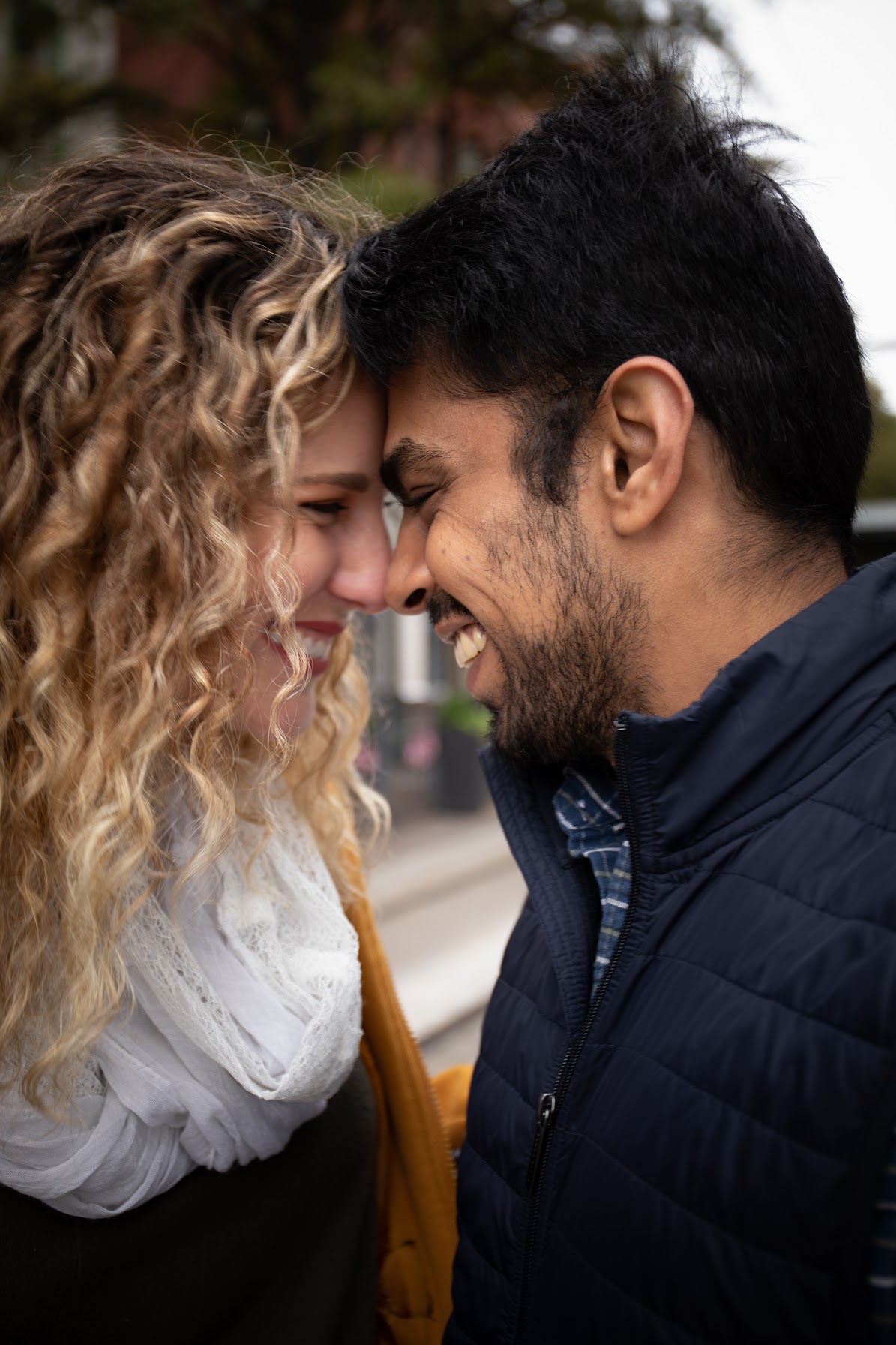 couple touching noses