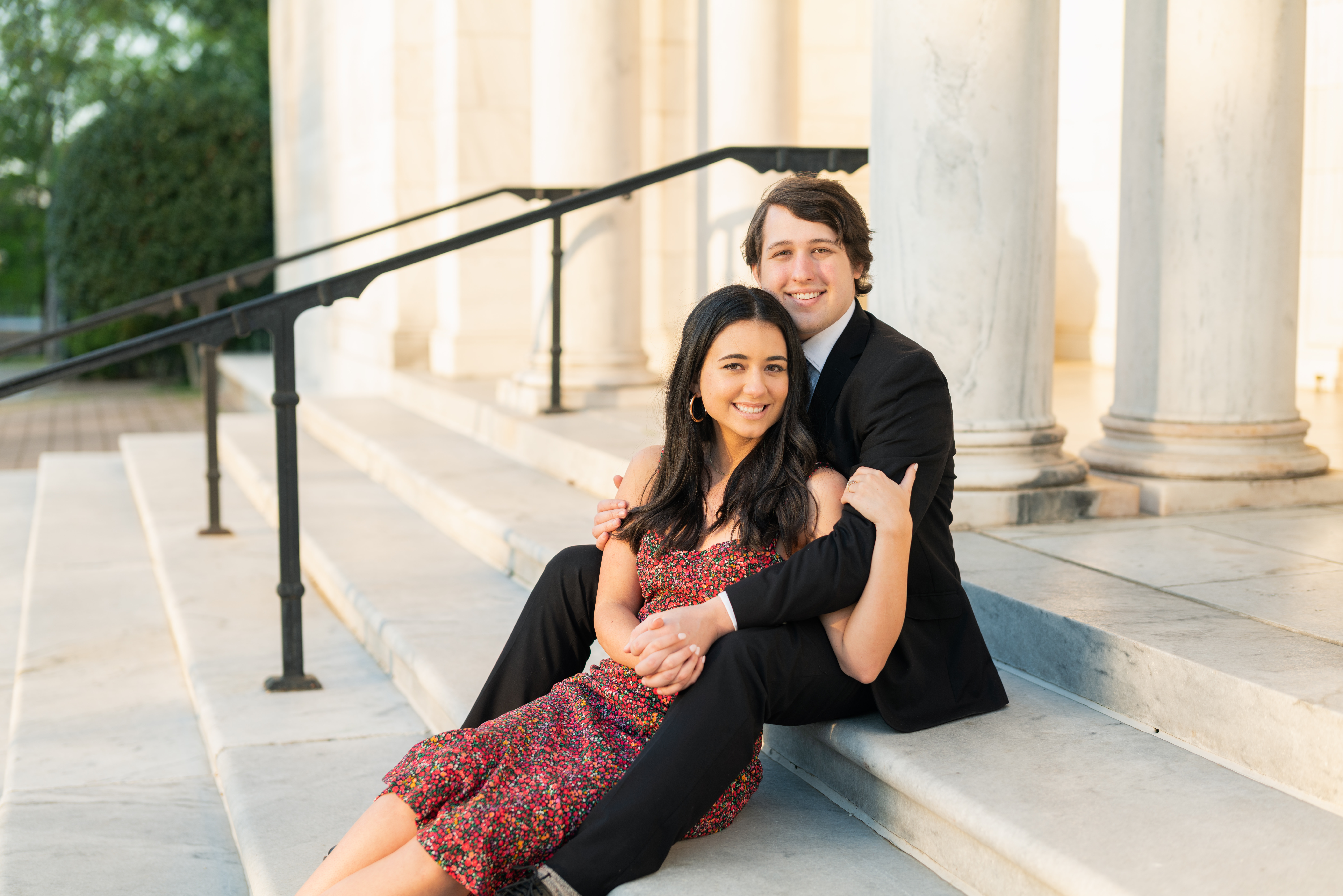 couple on stair steps