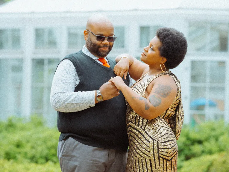 couple holding hands